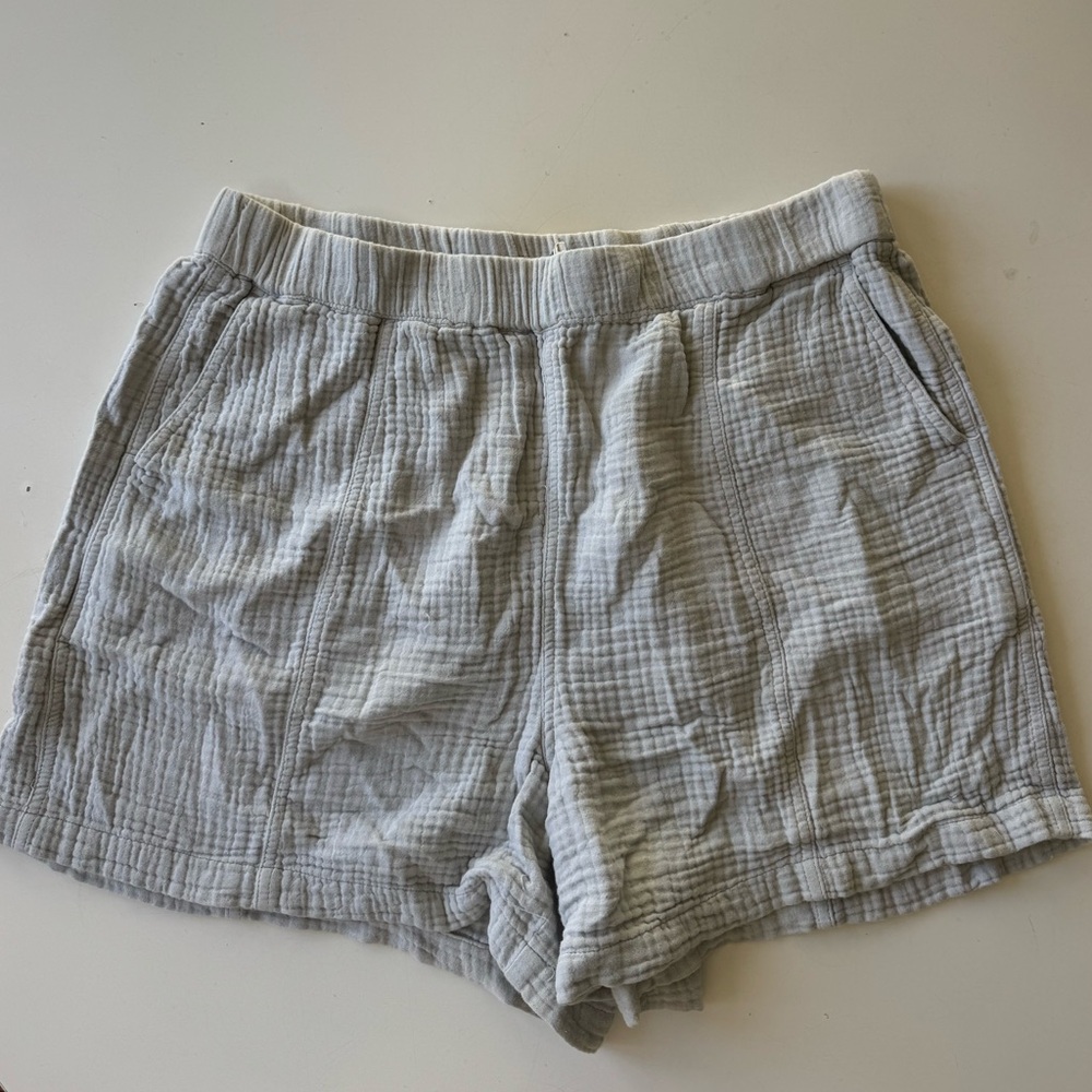 Madewell Light Gray Gauze High Waist Women’s Shorts